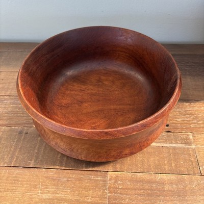 Große Vintage Handarbeit Buma Teak Holz Schale von Galatix England 193 W