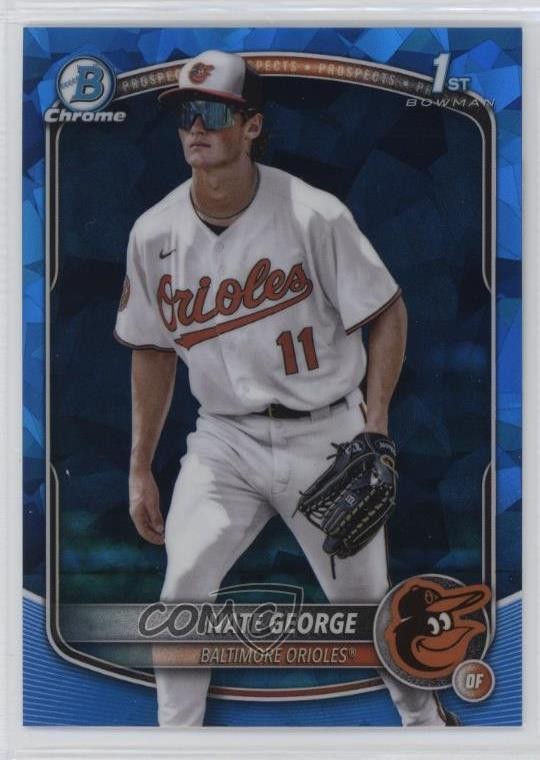 2025 Bowman Chrome Sapphire Edition Chrome Prospects Nate George #BCP-184 1oc2