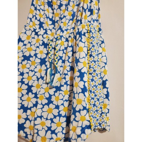 Boden Floral Daisy Tassel Tie Waist Sleeveless Romper Girls Size 7-8Y Viscose - Picture 4 of 10