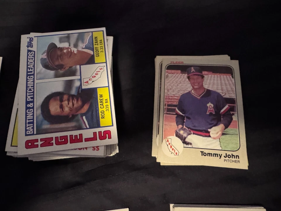 Lote de tarjetas de béisbol California Angels años 70 - 90 Foto 3 de 4