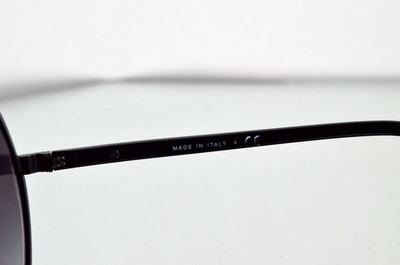VERY RARE Chanel Round Sunglasses Black/Silver Logo Metal Italy CH