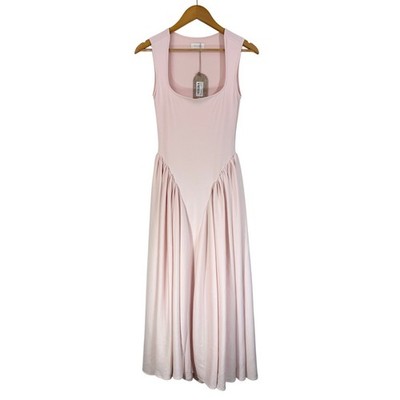 sleeveless shawl neck pleated midi dress Surplice Sleeveless Midi Pleated Dress Hot Pink / L