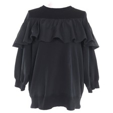 Excellent condition VALENTINO TB0MF05V5H5 Cotton Frill  Back Ribbon Three Quarte