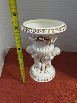 Vintage 1963 Inarco 8''x 5'' White Cherub / Angel Planter Vase E-1199 Cleve, Ohio