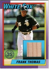 2025 TOPPS BASEBALL FRANK THOMAS 1990 VARIATION GAME USED BAT CARD WHITE SOX HOF