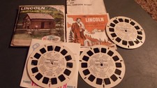VINTAGE VIEW MASTER REEL VIEWMASTER 3 REELS LINCOLN HERITAGE TRAIL AMERICA SRS