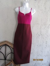 Express nwot sz XS plum cranberry pencil midi dress slit skirt adjustable straps