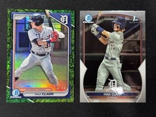 2023-24 Bowman Draft Chrome Max Clark Green Grass Refractor /99 1st Bowman Lot