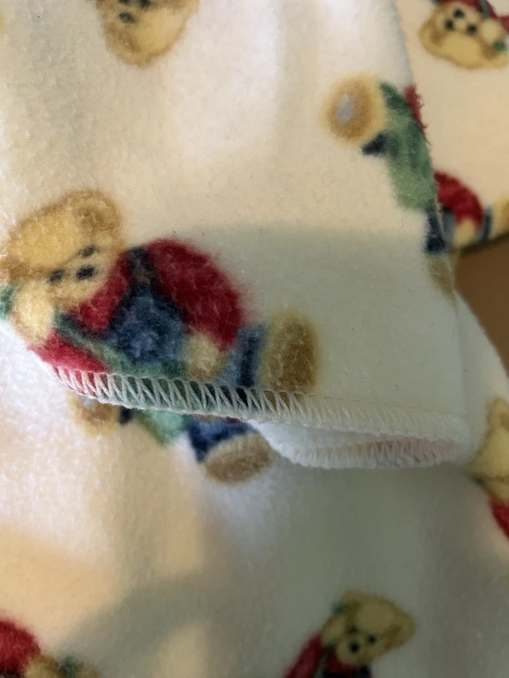 Manta de bebé azul Jean Teddys Springs Industries polar raro estrellas amarillas Foto 3 de 4