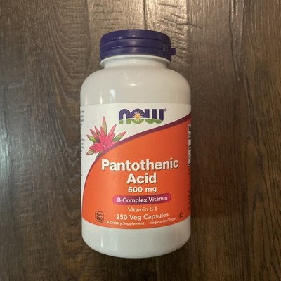 NOW FOODS Pantothenic Acid 500 mg 250 Veg Capsules
