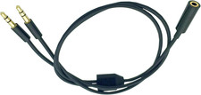 3.5Mm 1 Female to 2 Male Stereo Audio Y Splitter Cable19.68Inch