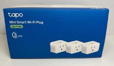 TP-Link Tapo P125M Smart Wi-Fi Plug 3-Pack Matter Alexa Google Apple 15A