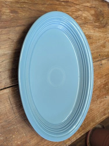 Fiesta Ware HLC Periwinkle Light Blue Oval Serving Platter Large 13.5"