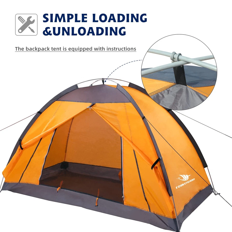 超轻防水背包帐篷户外野营 — 第 4/4 张图片