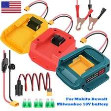 Car Jumper Charger Adapter for Milwaukee Makita Dewalt 18V Battery Booster Cable
