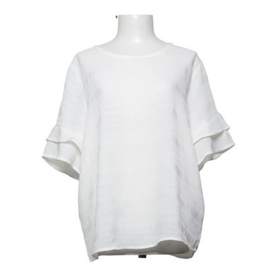 Jacqueline de Yong, Top, Größe: 42, Weiß, Polyester, Streifen, Damen #jK7