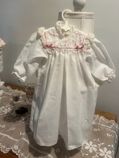 American Girl Samantha White Nightgown Pink Ribbon and Lace