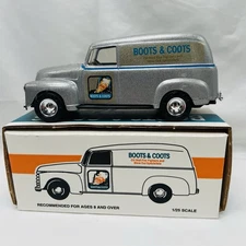 Ertl Diecast Bank 1950 Panel Truck Boots & Coots Silver Truck Made in USA