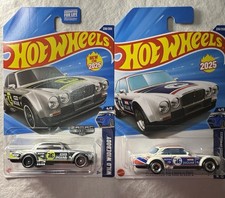Mattel Hot Wheels Jaguar XJC V12 Coupe Silver/White Duo Set New Wild Widebody