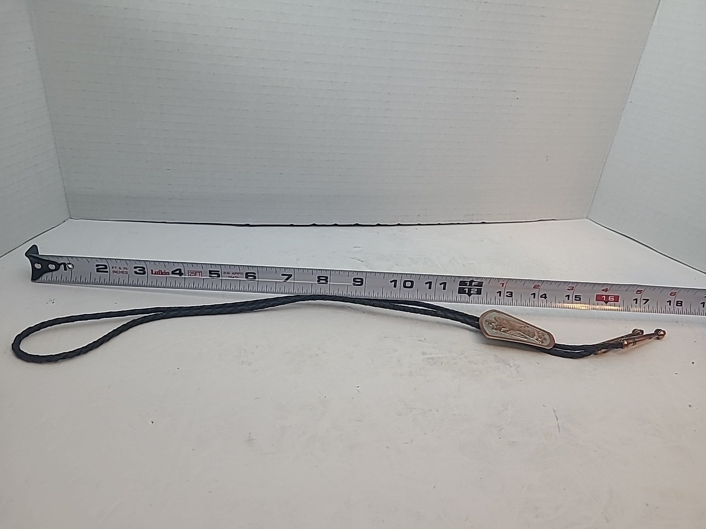 Vtg Native American Solid Copper Thunderbird Bolo… - image 14