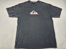 Vintage Y2k Quicksilver Black Tshirt Large