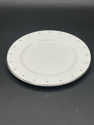 Prouna Princess Platinum Bread And Butter Plate 6.5  Swarovski Crystal 7363