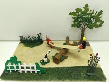Diorama - La Balançoire (décor avec figurines Britains)