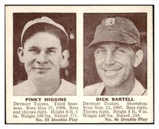 1941 DOUBLE PLAY # 55/56 PINKY HIGGINS DICK BARTELL EX-MT 515874 (KYCARDS)