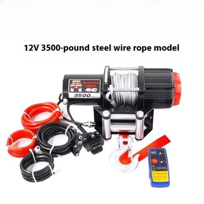 Electric ATV Winch for Highway Trailer Towing 4500lbs Capacity Synthetic Rope