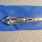 Vintage Silver Plate Salad Serving Set With Cobalt Blue Insert — photo 6