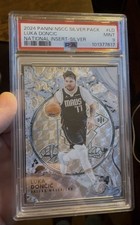 2024 Panini NSCC VIP Silver Packs Luka Doncic Silver Prizm Insert 03/10 PSA 9