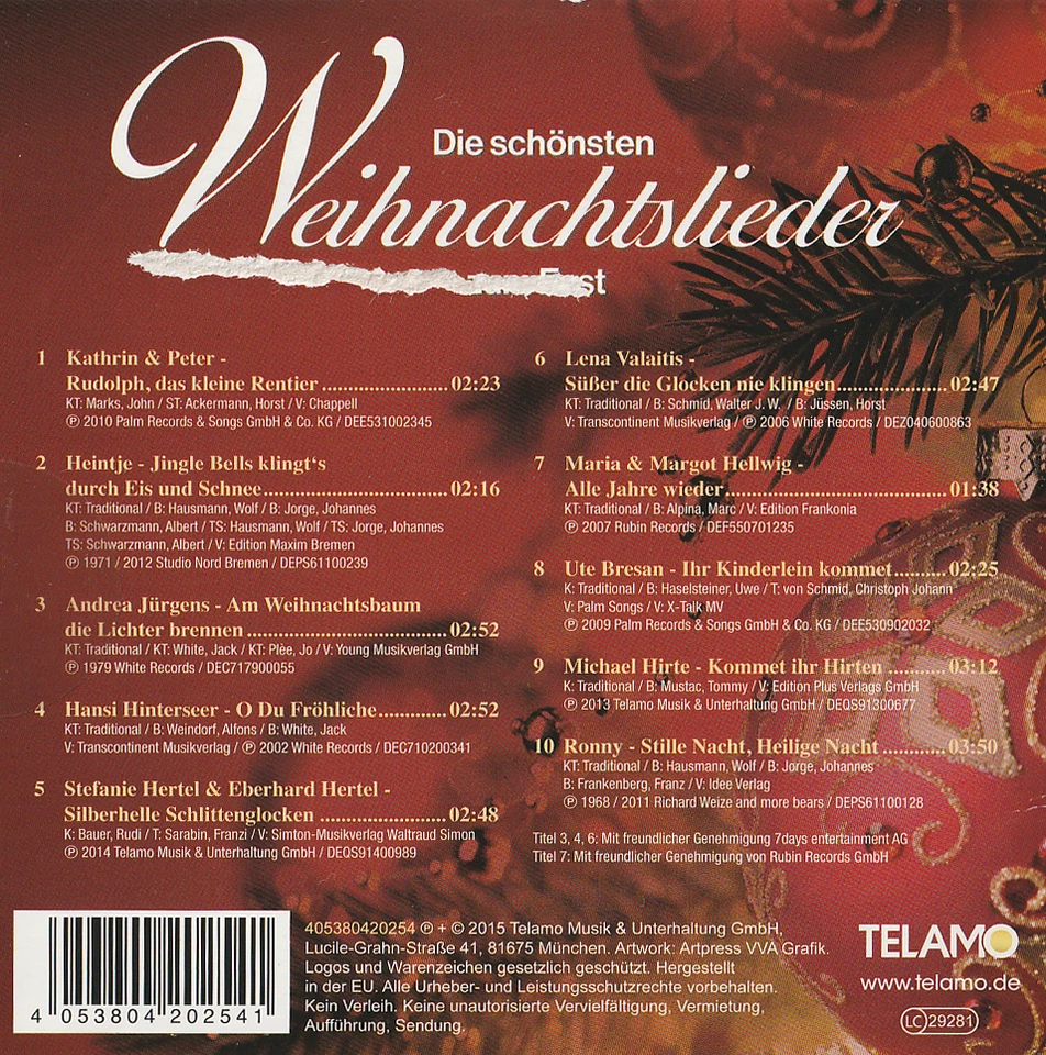 Die schönsten Weihnachtslieder zum Fest Super-Illu-Sonder-CD - Bild 2 von 2