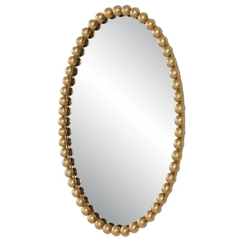 Uttermost 09875 Serna 20" W x 30" H Oval Framed Bathroom Mirror - Gold - Picture 5 of 7