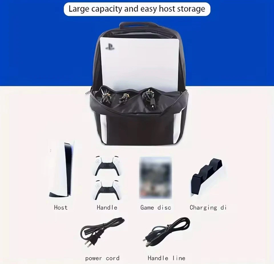 Mochila de Viaje para Consola PS5, Accesorios, Estuche Protector Bolsa Foto 3 de 4