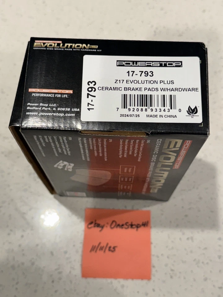 17793 本田奥德赛 1999 - 2004 年前陶瓷刹车片一对两 (2) Z17-793 — 第 3/4 张图片