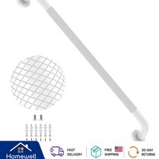 Safety First: 32-Inch White Shower Grab Bar with Concealed Mounting for Elegance