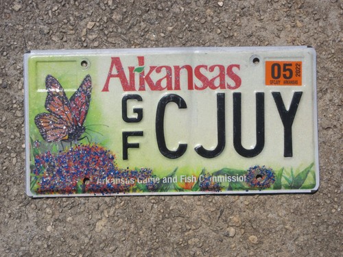 2022 Arkansas Butterfly License Plate AR Game and Fish Flower Flowers GFCJUY