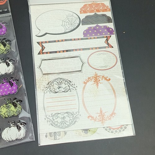 Recollections Halloween Stickers Scrapbook Lot Crafting Unused Sticker Sheets - Picture 11 of 13