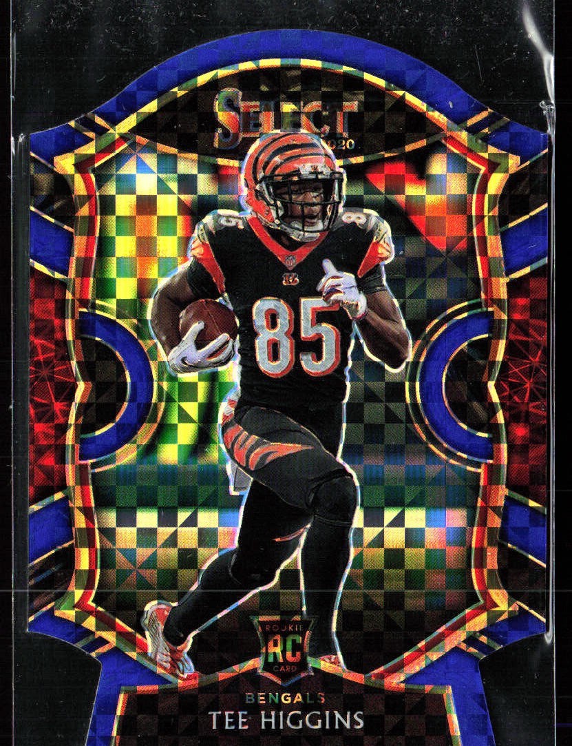 2020 Panini Select - Concourse Tee Higgins #60 Blue Checker Prizm Die-Cut (RC)