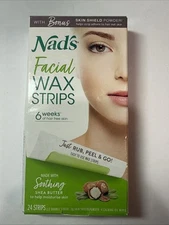 Nads Facial Wax Strips Hypoallergenic All Skin Types Facial Hair Removal