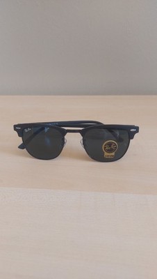 Ray-Ban Clubmaster Sonnenbrille Schwarz G-15 Gläser RB3016 Matt / Glänzend NEU