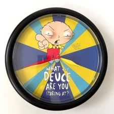 Vtg Family Guy Stewie What The Deuce Are You Looking At Wall Clock Working