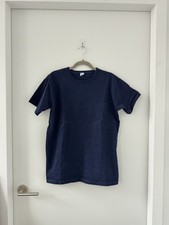 MENS 3SIXTEEN NAVY BLUE 100% COTTON POCKET HEAVYWEIGHT TSHIRT USA MADE SIZE XL