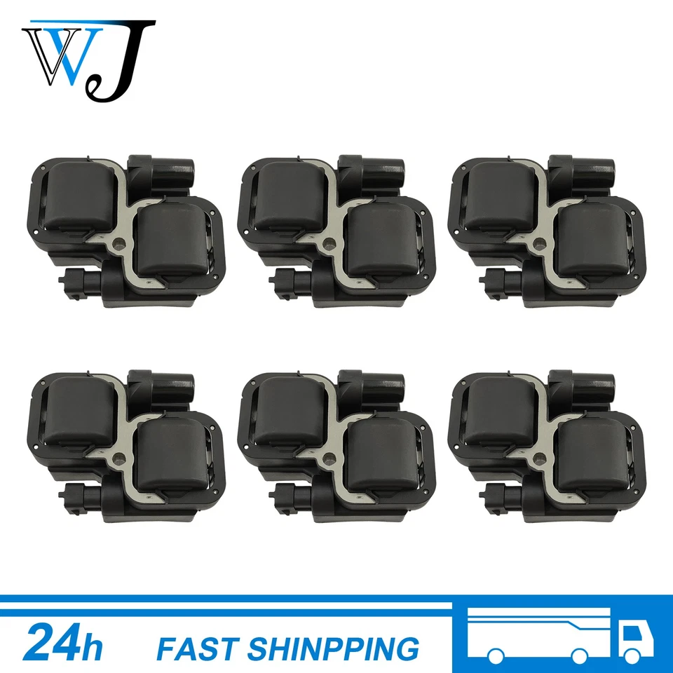 6X Ignition Coil+Iridium Spark Plug For 1998-2000 Mercedes-Benz C280  - Image 2 of 4