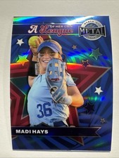2025 Leaf Metal Mujeres del Deporte Madi Hays Azul Prismático 2/2 Una Liga Propia
