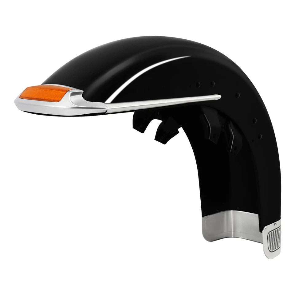 Vivid Black Front Fender Fit For Harley Touring Electra Glide Road King 89-13 US - Изображение 3 из 4