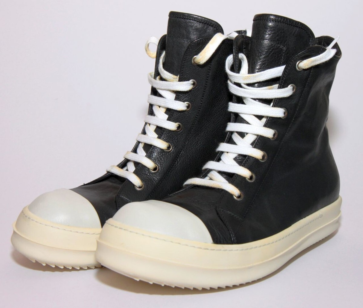 靴 rick owens ramones leather high cut 41 New Vintage Rick Owens Ramones Mainline Leather 41 IT 8 US