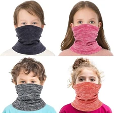 Kids Neck Gaiter Warm Mask Winter Protective Face Covering Scarf for Boys Girls