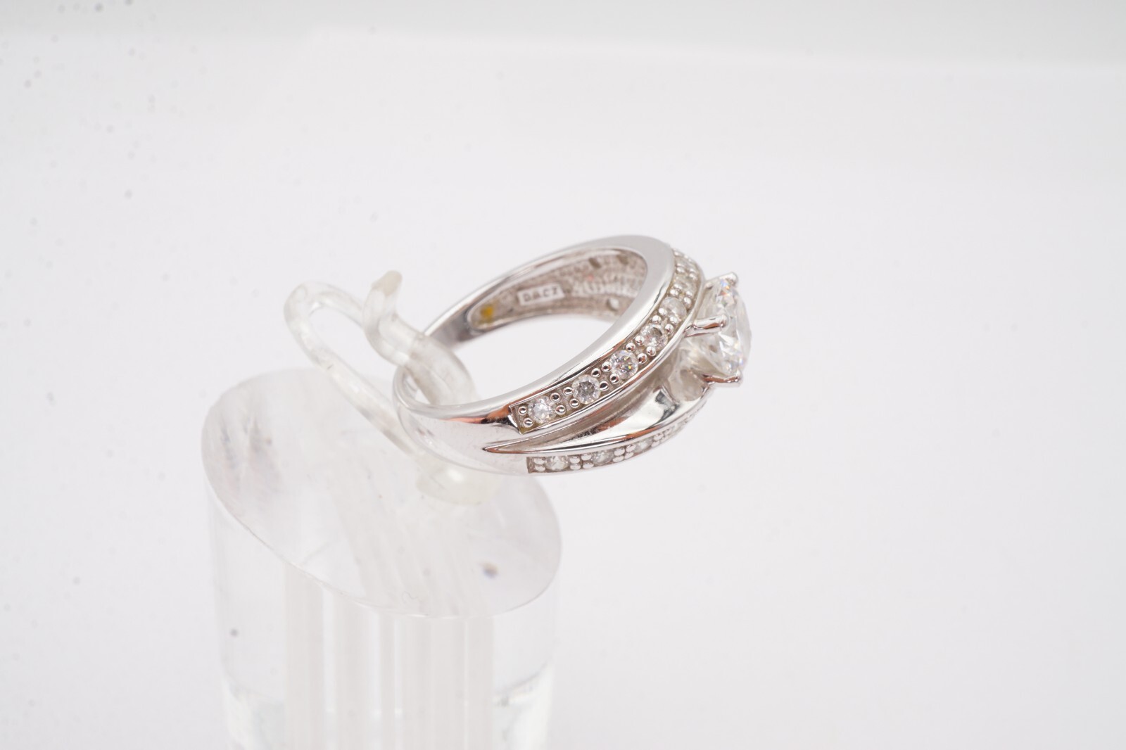 Diamonique Sterling Silver 925 Cubic Zirconia Ring Size 7 L9