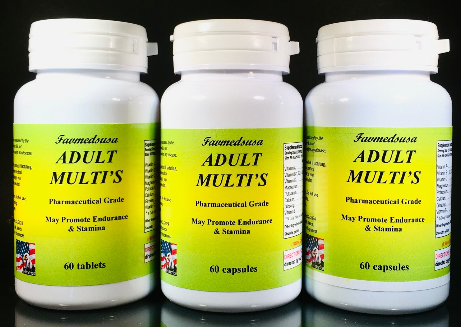 Adult Multivitamins, multivitamins, Made in USA 60 to 300 tablets eBay